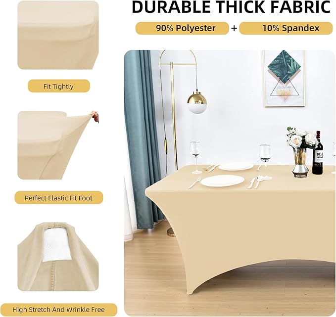 2-Pack 8ft Spandex Table Covers - Image 2