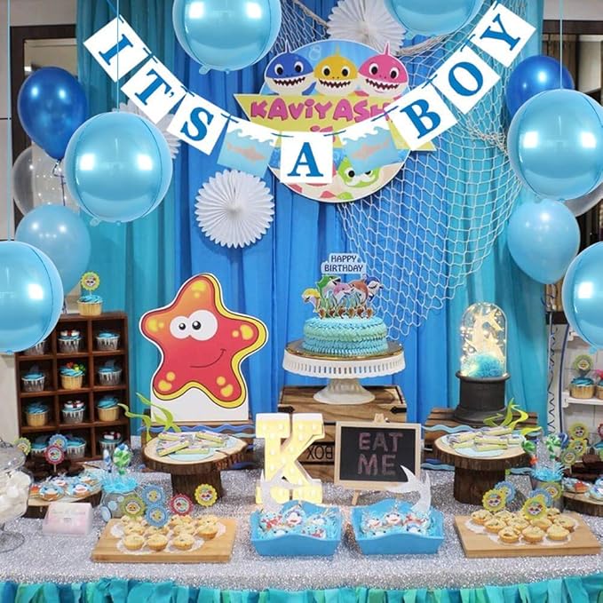 10 pcs Light Blue 4D balloon, 10 inch Foil Mylar Sphere Balloon - Image 4