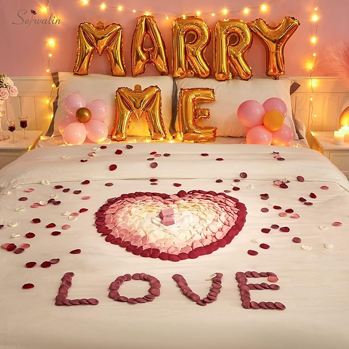 Serwalin 300pcs Silk Rose Petals Artificial Flower Petals - Image 8