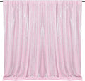 Pink Sequin Backdrop Curtain 8FTX8FT 1 Panel Sparkly Background Drapes by HMQIANG