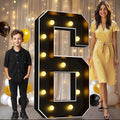 Pooqla 4 FT Light Up Marquee Numbers, Giant Letter Big Mosaic Numbers by Pooqla