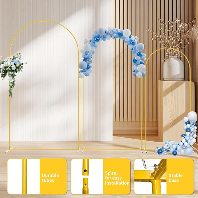 Metal Arch Backdrop Stand Set of 3 - Image 5