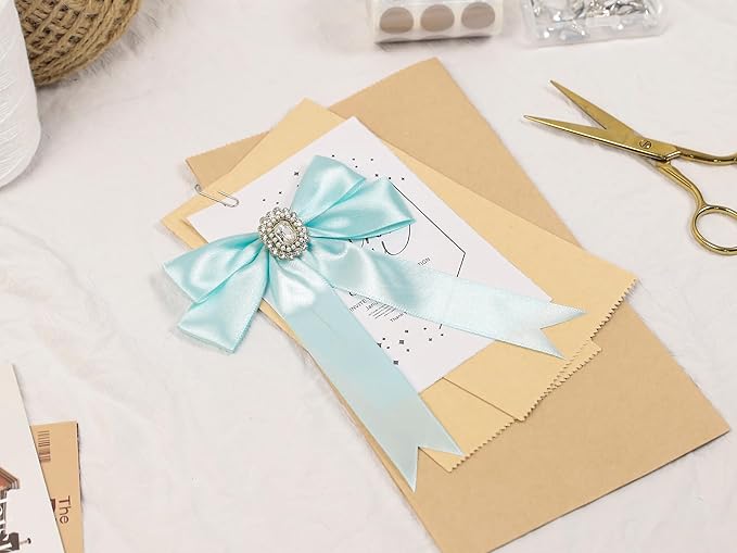 Light Blue Satin Ribbon 1 inch X Continuous 100 Yards, Single Face Polyester - Image 7