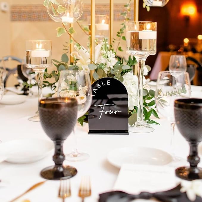Black Arch Wedding Table Numbers - Image 7