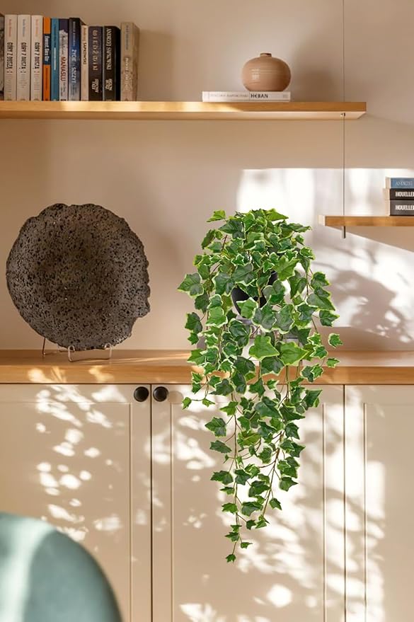 Hollyone Artificial Hanging Plants Potted 31.4" Fake Ivy Vine Faux Ivy Leaves - Image 6