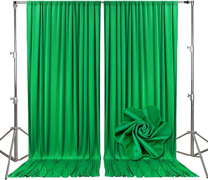 10ft x 10ft Grass Green Backdrop Curtains by Tisspoms