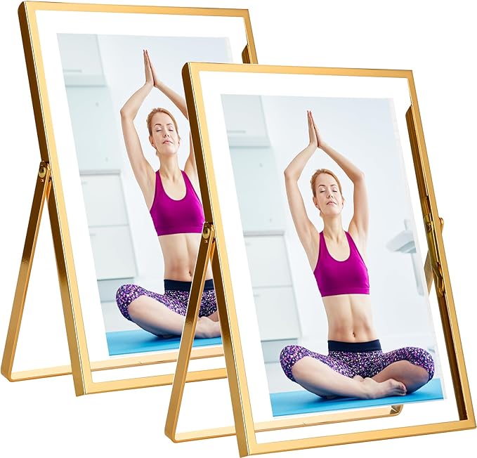 Gold 5x7'' Floating Frame Set of 2, by YiPinYin