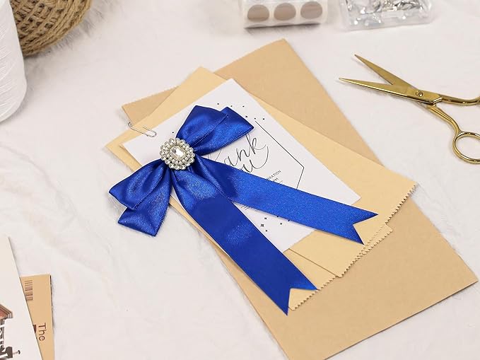 Royal Blue Satin Ribbon 1 inch X Continuous 50 Yards, Single Face Polyester - Image 7