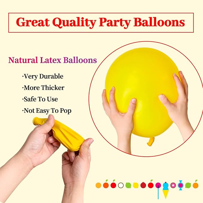 110pcs Yellow Balloons 12 Inch - Image 4