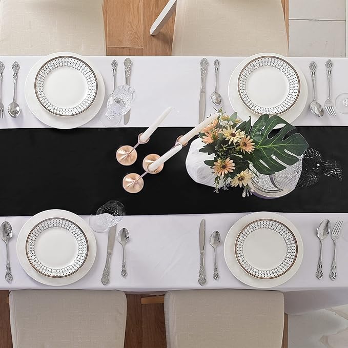 12Pack Table Runner 12 x 108 Inches Satin Silk Table Runner - Image 4