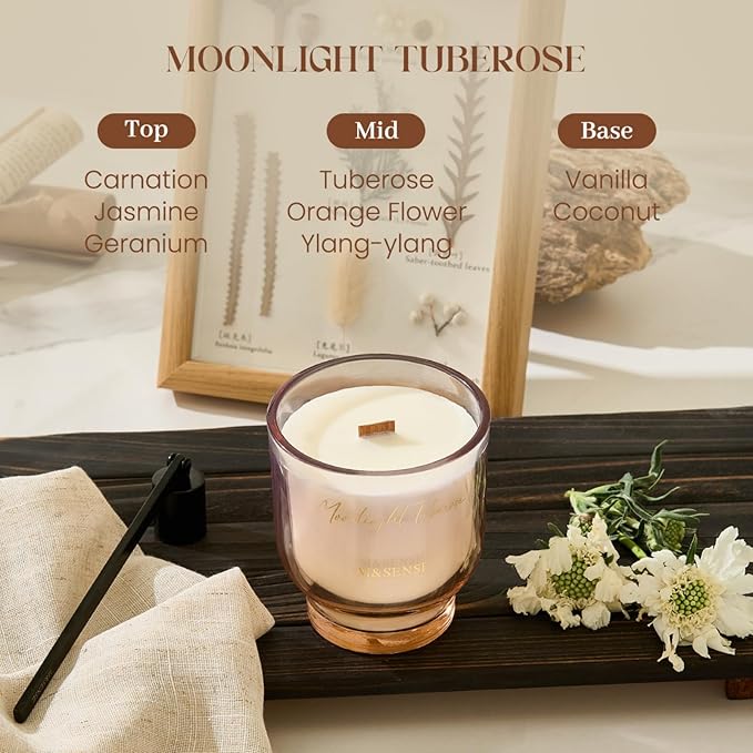M&SENSE 9.88oz Natural Soy Wax Jar Candle - Image 3