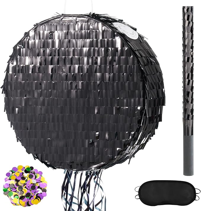 WERNNSAI Black Round Pinata for DIY by WERNNSAI