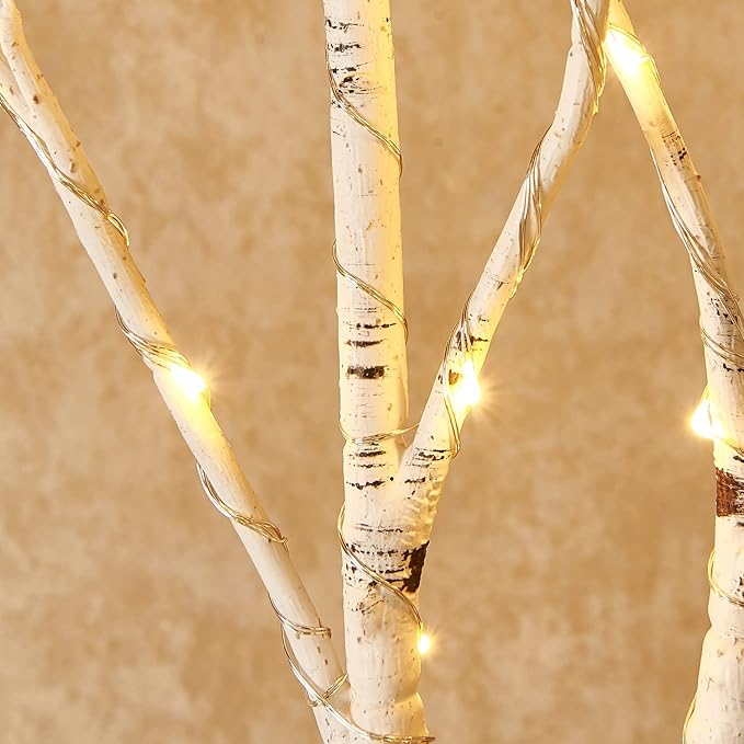 Hairui Lighted Birch Branches Battery Operated 70L 18IN Warm White and Multi - Image 5