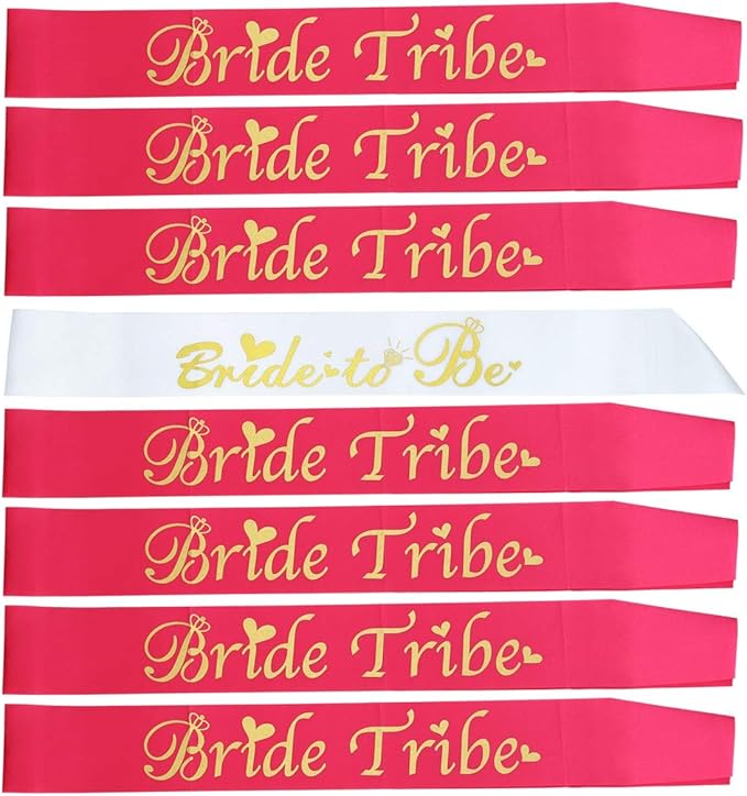 Bride Tribe Bridesmaids Sashes Sets Bachelorette Party Decorations Supplies by Unknown