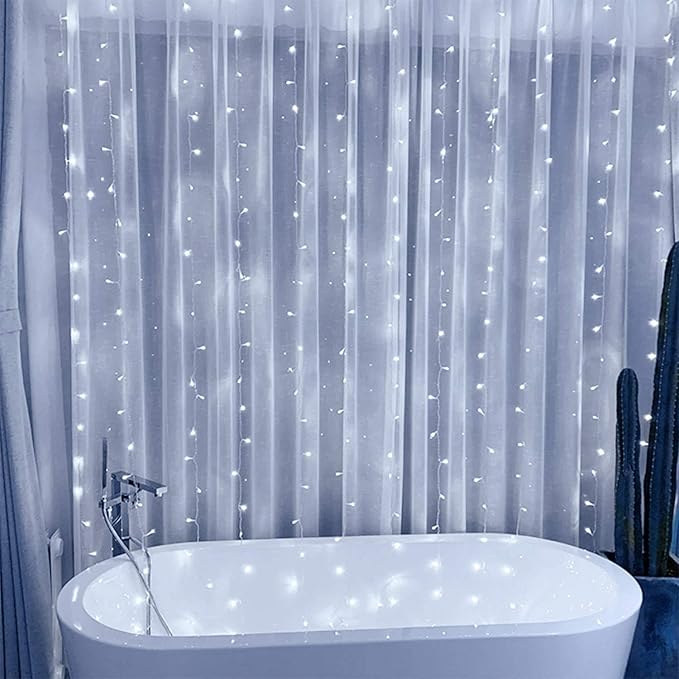 Curtain String Lights, Window Fairy LED Icicle Xmas Lights - Image 2