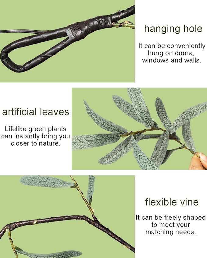 Birchlitland Lighted Olive Garland Battery Operated - Image 2