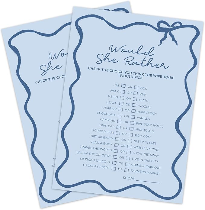 DEEKA 30 PCS Bridal Shower Games Card - Image 9