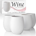 Exquisite 24 Pcs Unbreakable Stemless Plastic Wine Glasses Disposable Wine by Exquisite