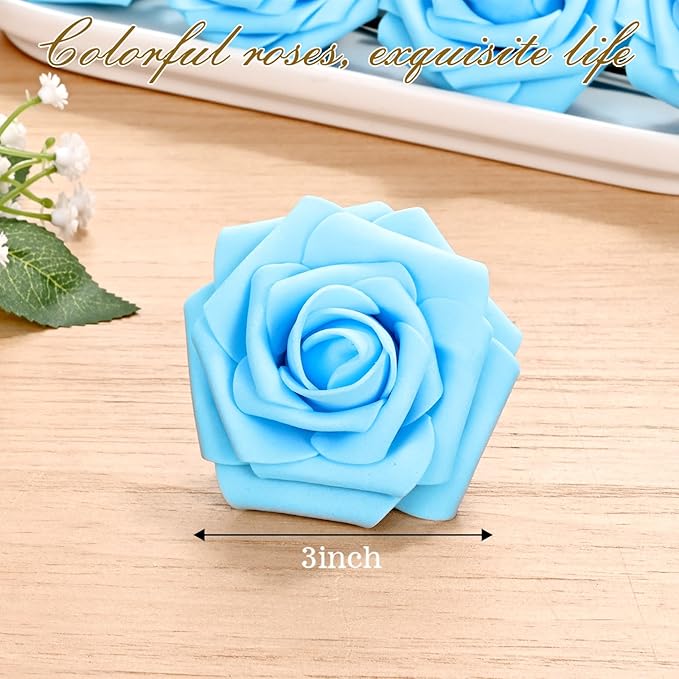 BLEUM CADE 16Pcs Artificial Flowers Fake Roses - Image 2