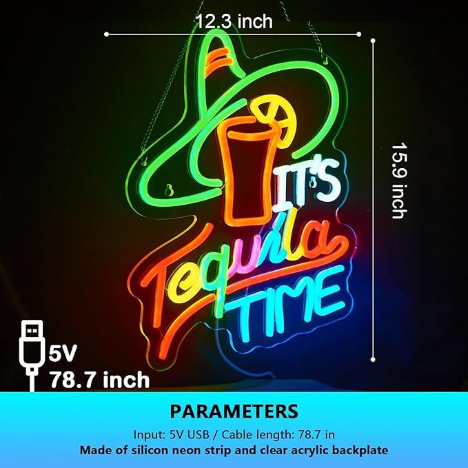 It's Tequila Time Neon Sign Tequila Time Neon Sign - Image 5