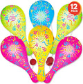 ArtCreativity Neon Paddle Balls, 9.25 Inch Plastic Paddleball by ArtCreativity