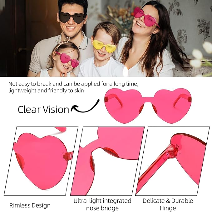 12/20/24 Pairs Heart Sunglasses - Image 4