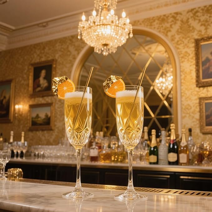 Gold Paper Straws, Disposable Drinking Straws - Image 6