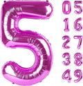 Rosy Purple 40 Inch Large Number 5 Birthday Balloon, Five 5th 15 25 35 50 55 by Upgesy
