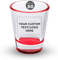 Custom Shot Glasses 1.75 oz. Set of 50, Personalized Bulk Pack by DISCOUNTPROMOS