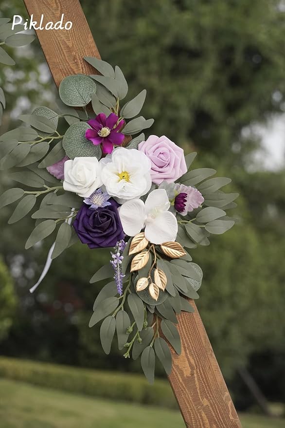 Faux Flower Swag Set of 2 for Wedding Welcome Signs Floral Swag Wedding - Image 4