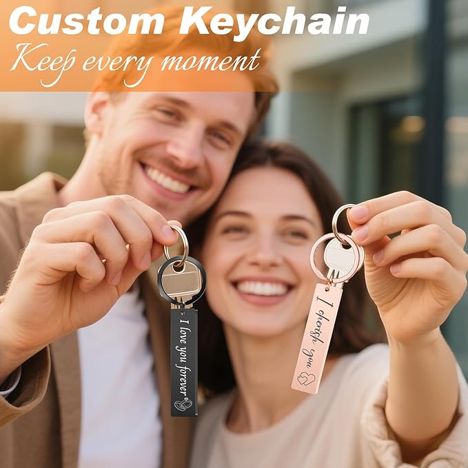 Custom Keychain with Picture, Personalized Photo Keychain with LOGO Text - Image 6