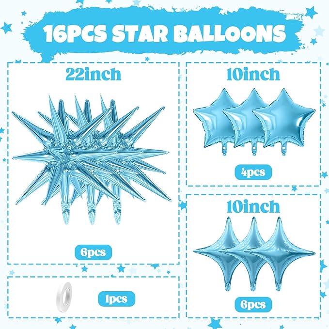 Blue Star Balloon - Image 2
