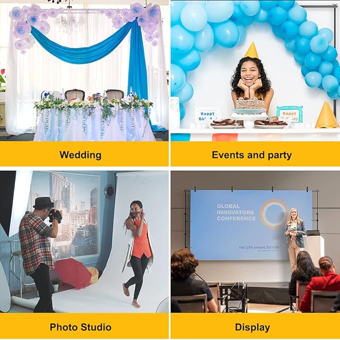 Backdrop Stand for Parties, 8.5x10ft Adjustable Background Support System for - Image 6