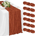 6 Pack Terracotta Cheesecloth Table Runner 23x120 inch Rustic Boho Gauze Table by Unknown