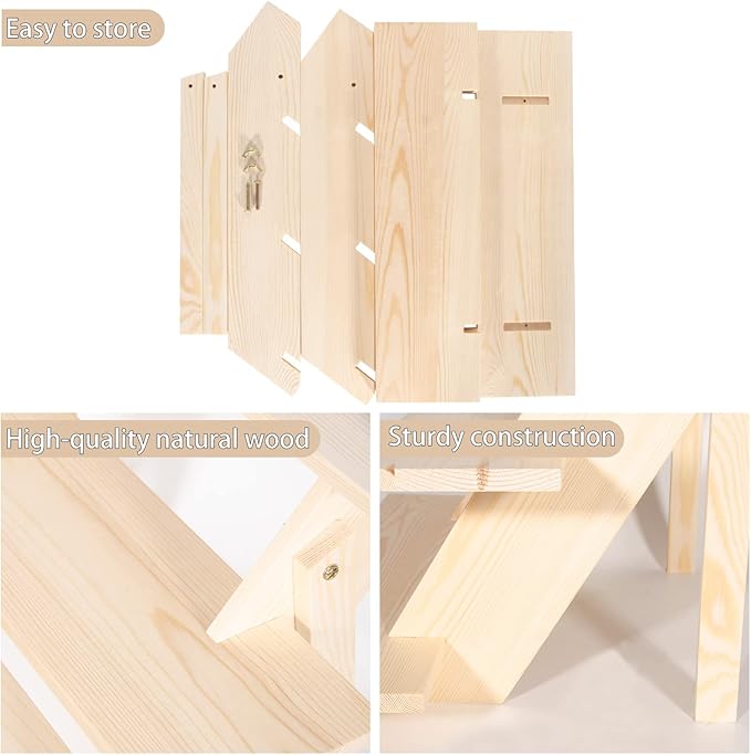 ZYP 4 Tier Wood Cupcake Display Stand, Retail Cookie Display Riser, Rustic - Image 3