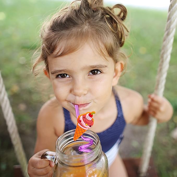24Pcs Beach Drinking Straws Beach Ball Pool Summer Birthday Party Supplies - Image 6