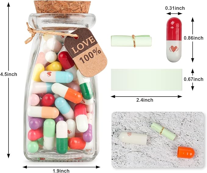 Valentines Day Gift for Boyfriend Girlfriend -Capsule Letters Message in a - Image 4