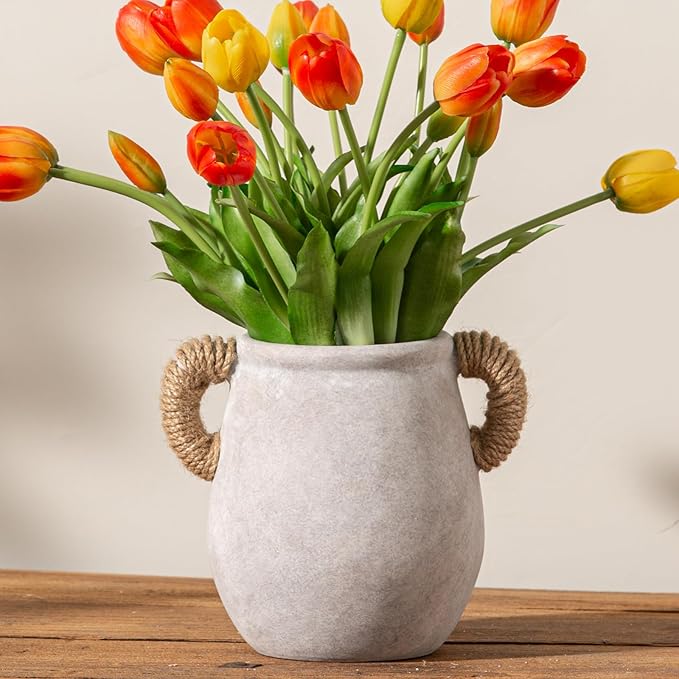 Ceramic Flower Vase Home Decor by VanseliaHome