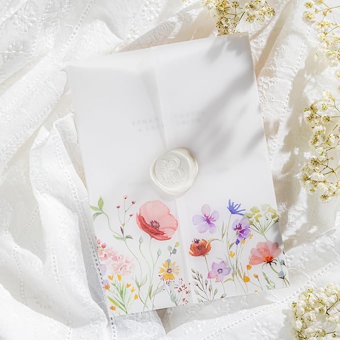 50 Pack Pre-Folded Vellum Jackets by AZAZA