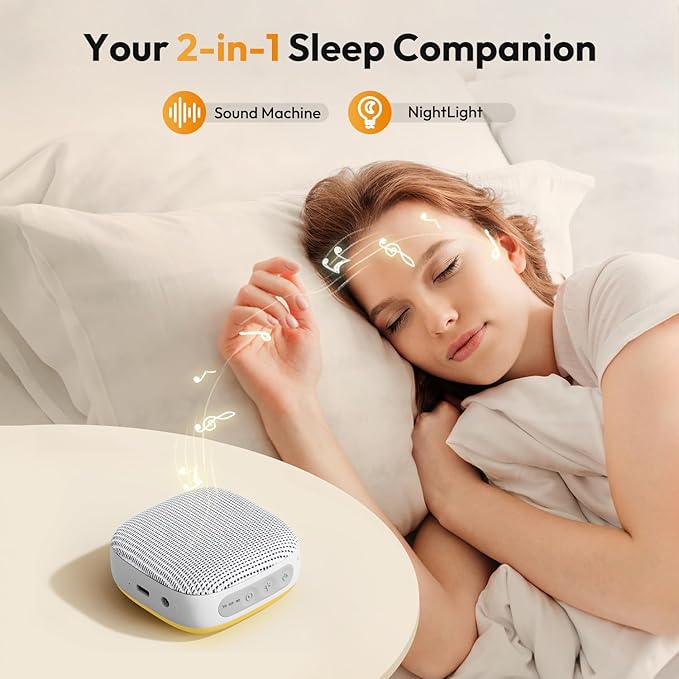 Portable Sound Machine for Travel, 52-Hour Lasting Mini Noise Machine - Image 2