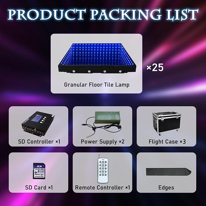 Dance Floor Stage Lights-Tempered Glass - Image 7