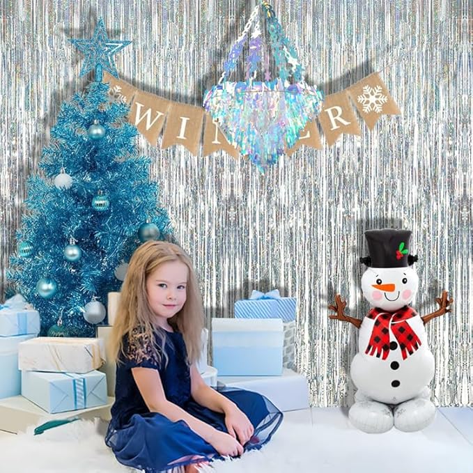 BRAVESHINE Silver Streamers Party Backdrop Decorations - Image 4