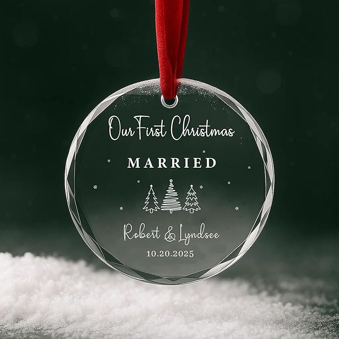 Personalized Glass Ornament 2025 - Image 5