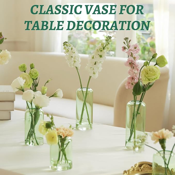 12Pcs Bud Vases Set, Glass Flower Vase - Image 6