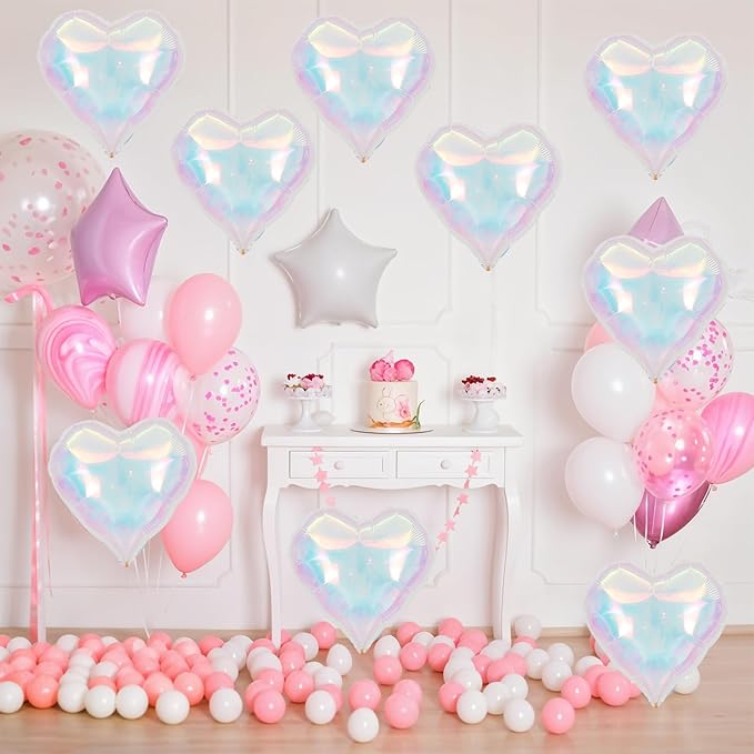 Iridescent Heart Balloons - Image 5