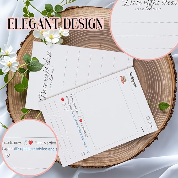 Bridal Shower Games Bridal Shower Advice Cards Wedding Games 50 Guests Advice - Image 3