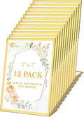 EHWINE 12 Pack 5 x 7 Acrylic Sign Holder by EHWINE