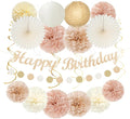 Champagne-Gold Beige 16 Happy Birthday Party-Decorations by Unknown
