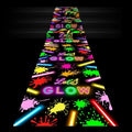 Haull 118 x 39 Inch Neon Light up Dance Floor Glow in The Dark Runner UV by Kedauud