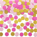Hot Pink Gold and Pink Confetti Table Decoration by MOWO
